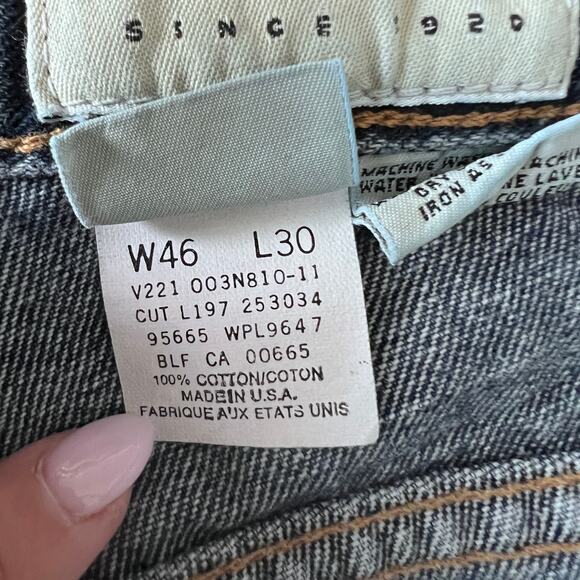 Vintage Eddie Bauer Jeans Men’s 46x30 Blue Denim Button Fly Made in USA 90s - Picture 5 of 10